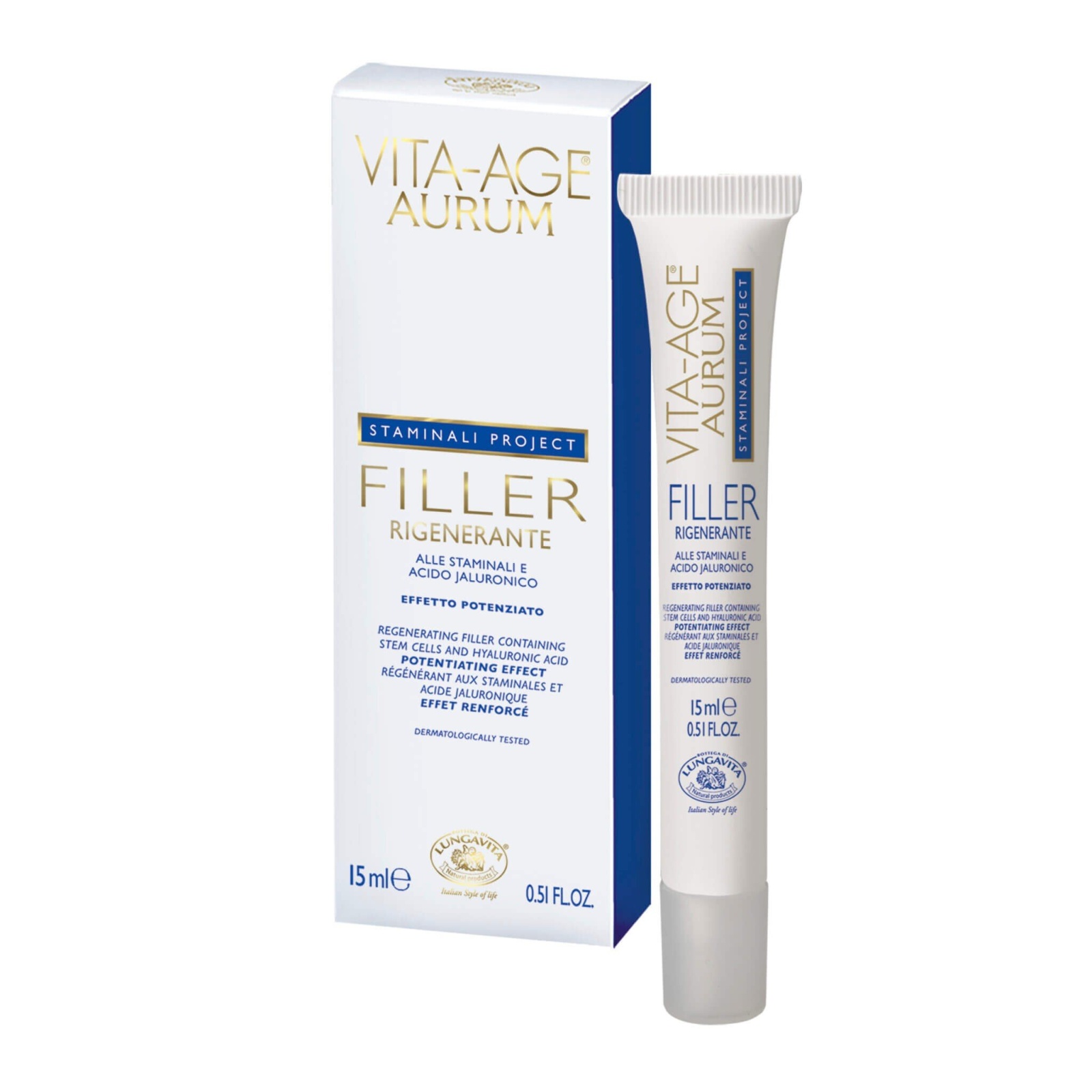 Vita-Age Aurum Filler nahka uuendav, kortse täitev silma-ja huulekreem 15ml