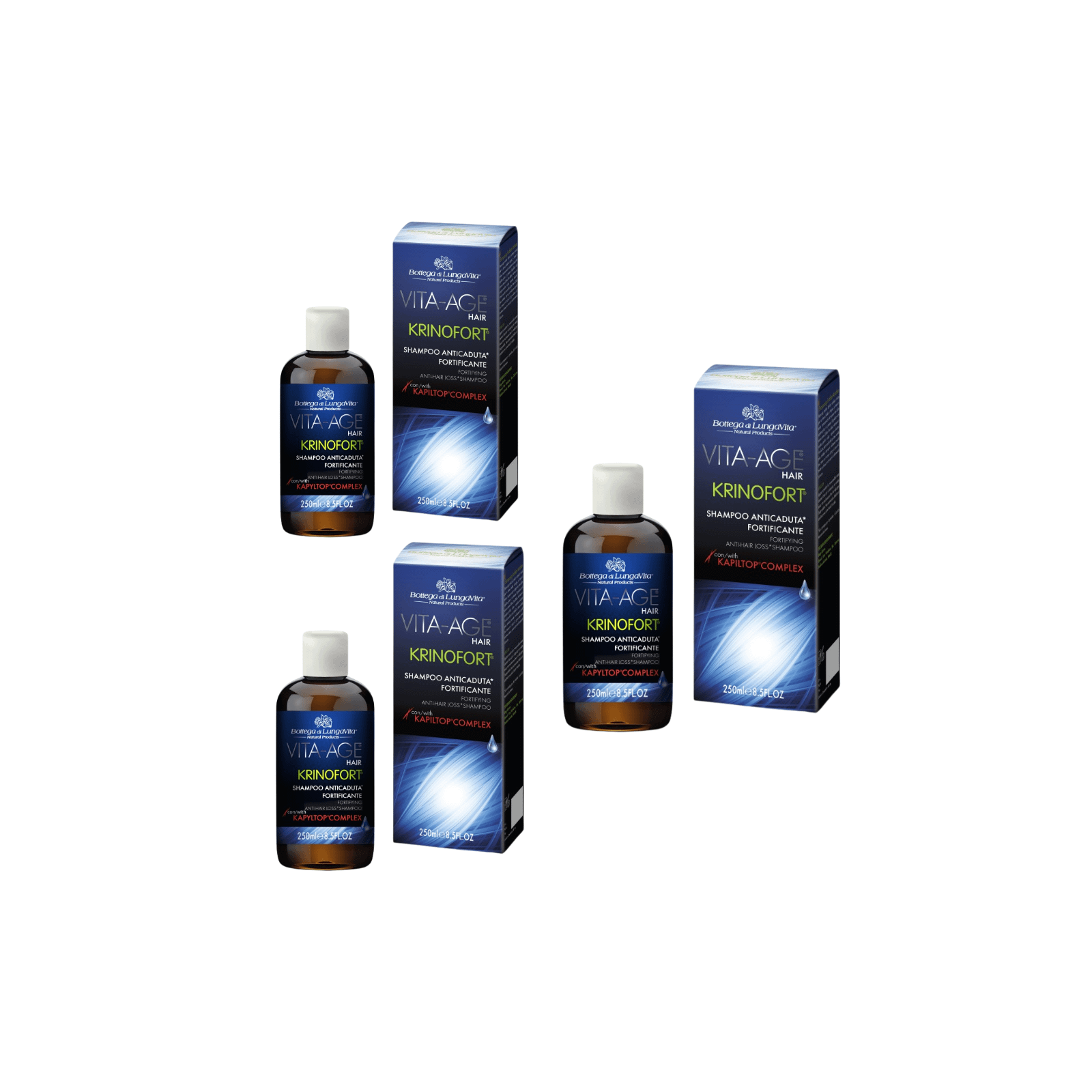 Komplekt! 3x Vita-Age Krinofort juuste väljalangemist ja hõrenemist vähendav šampoon 250ml