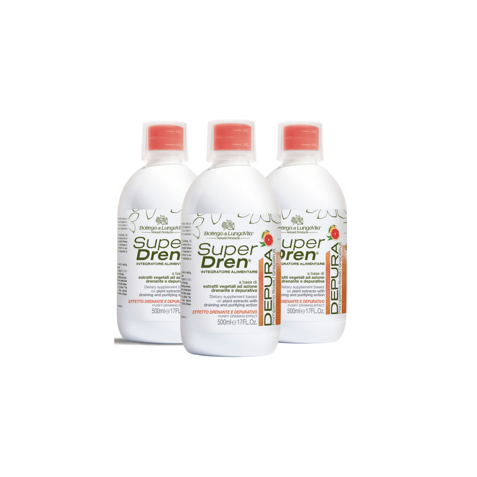 Komplekt! 3x Superdren Depura Grapefruit ainevahetust kiirendav ja tselluliiti vähendav toidulisand
