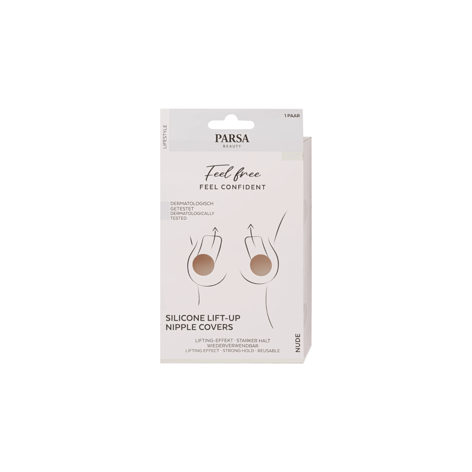 Parsa Beauty Silicone Lift-Up Nipple Covers Nude silikoonist nibukatted