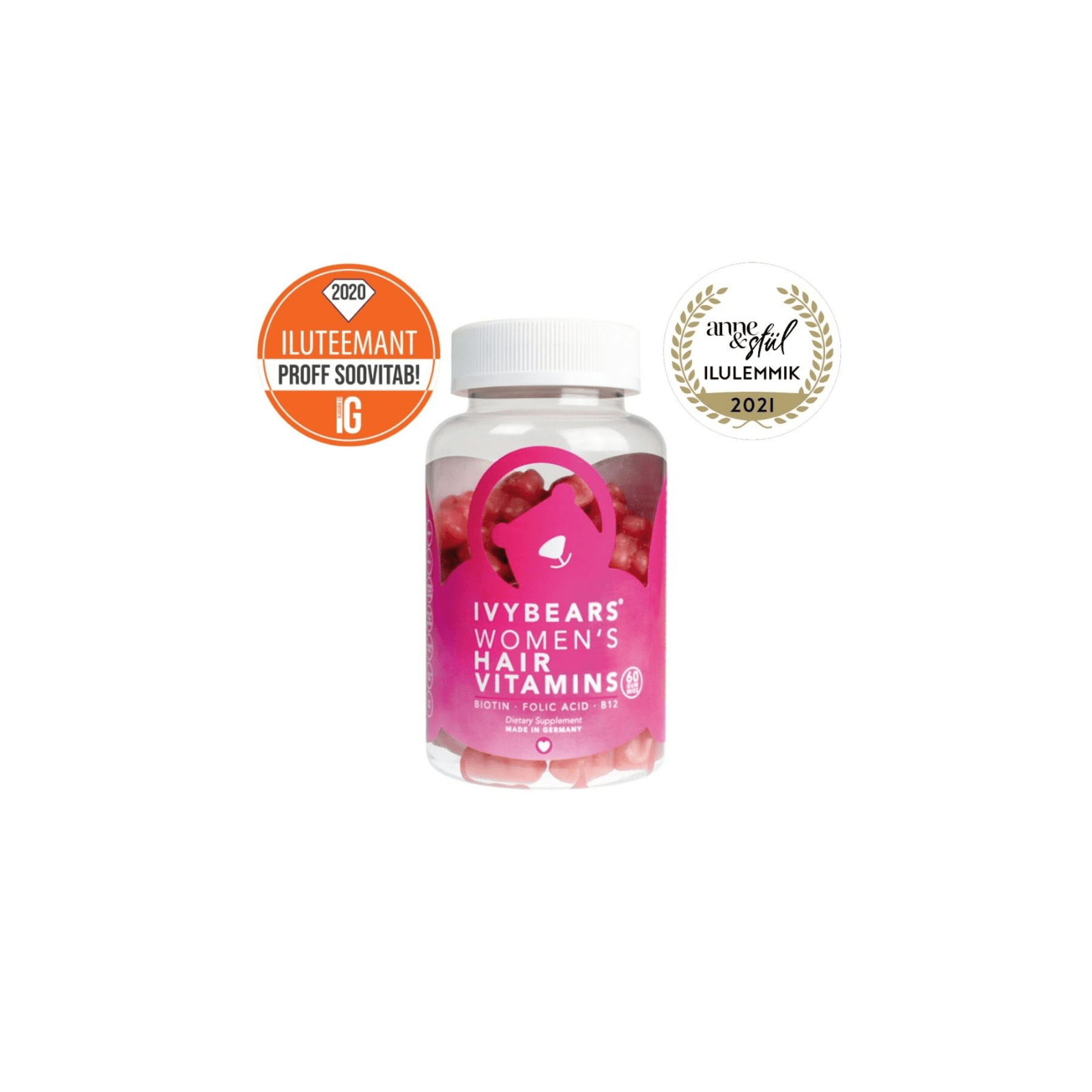 IvyBears Juuksekasvu kiirendavad ja väljalangemist vähendavad kummikarud naistele