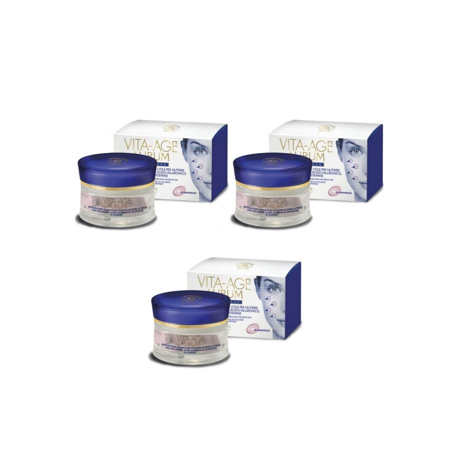 KOMPLEKT! 3x Vita-Age kollageeni ja hüaluroonhappega vananemisvastased kapslid