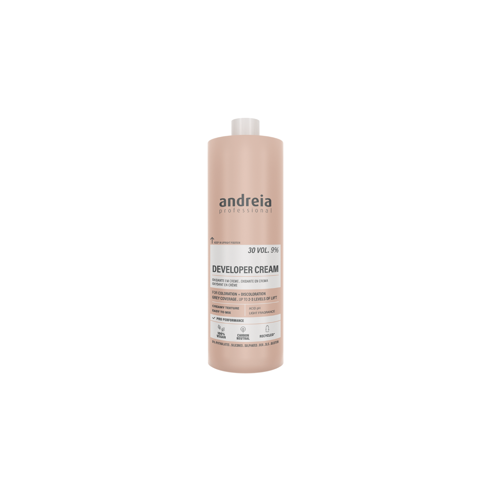 Andreia Developer Cream 30 Vol. 9% Vegan vesinikperoksiid 1000ml