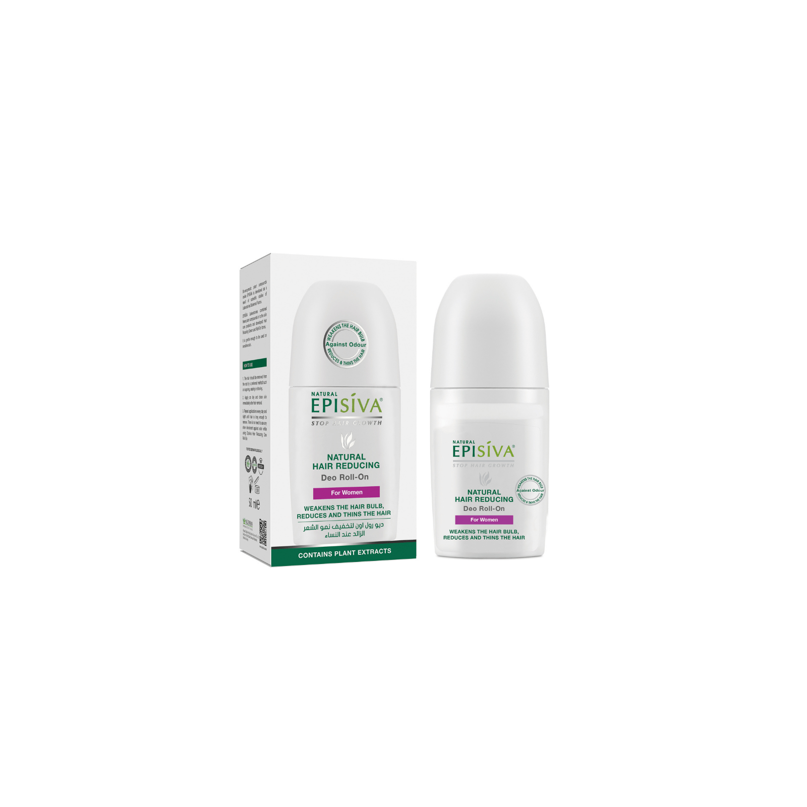 Bio Balance Episiva Hair Reducing Deo Roll-On karvakasvu vähendav rulldeodorant naistele 50ml