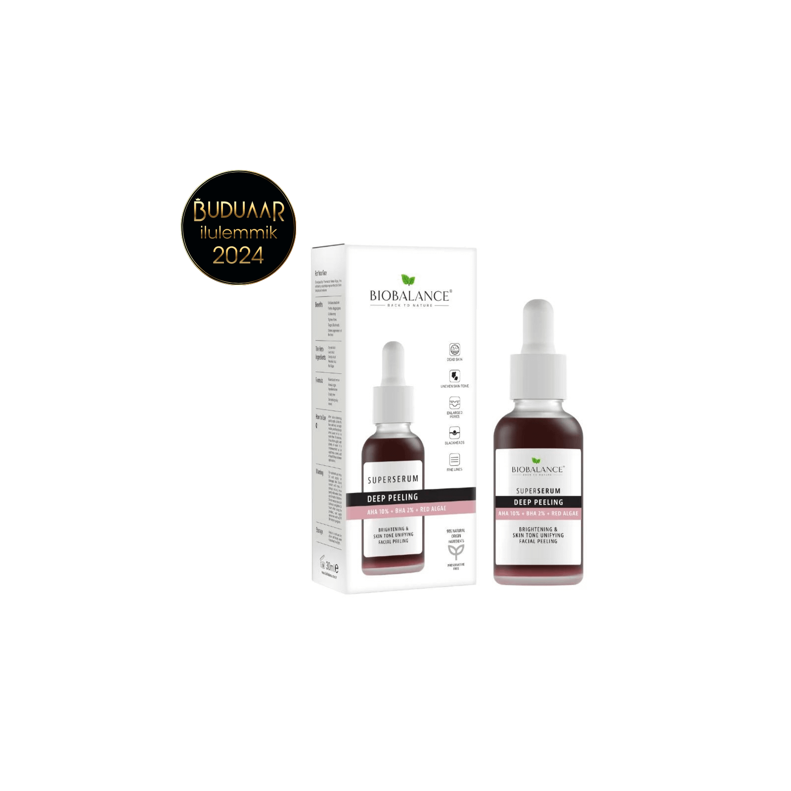 Bio Balance Super Serum Deep Peeling AHA 10% + BHA 2% + punavetika kooriv seerum 30ml