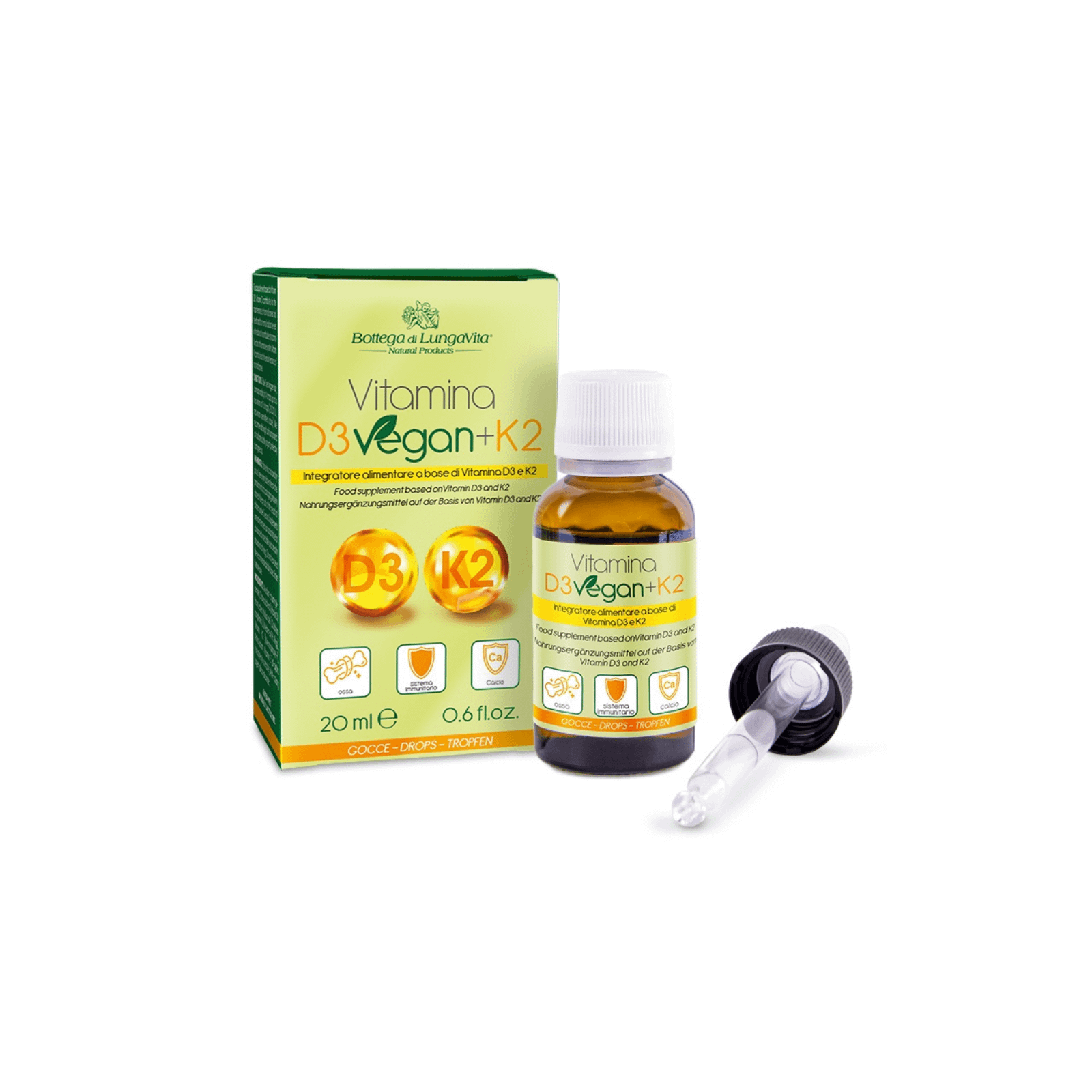 Bottega di Lungavita toidulisand D3-vitamiin +K2 20ml