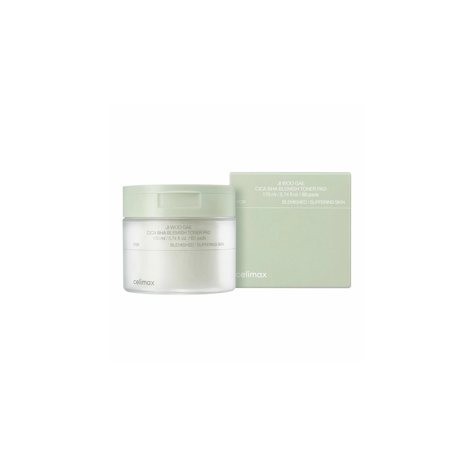Celimax Ji Woo Gae Cica BHA Blemish Toner Pad toonikupadjad 60tk
