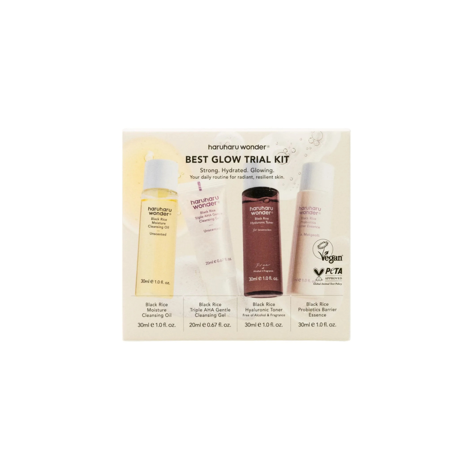 Haruharu Wonder Best Glow Trial Kit näohoolduskomplekt
