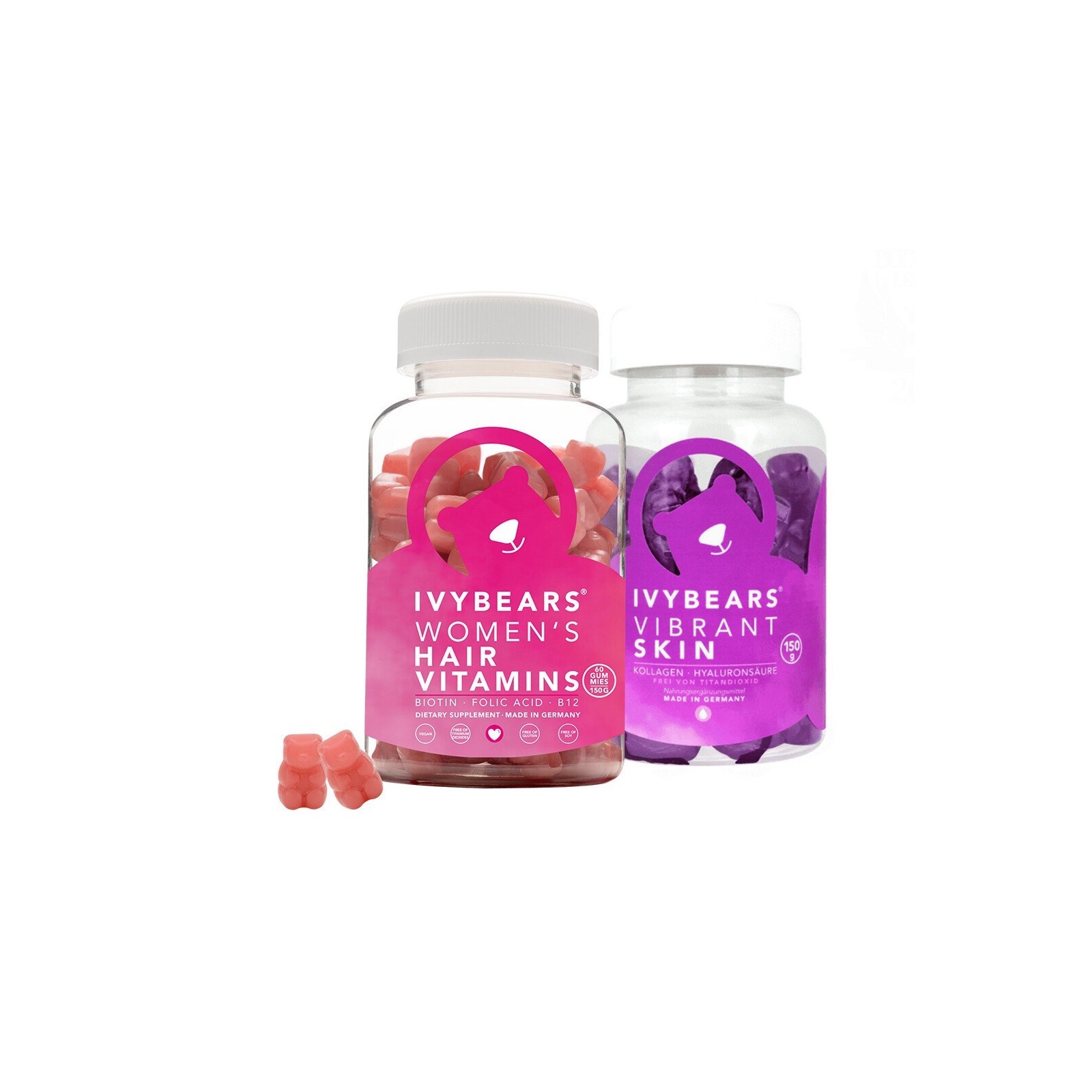 Komplekt: IvyBears Women´s Hair Vitamins + Vibrant Skin kummikarud 2х60tk