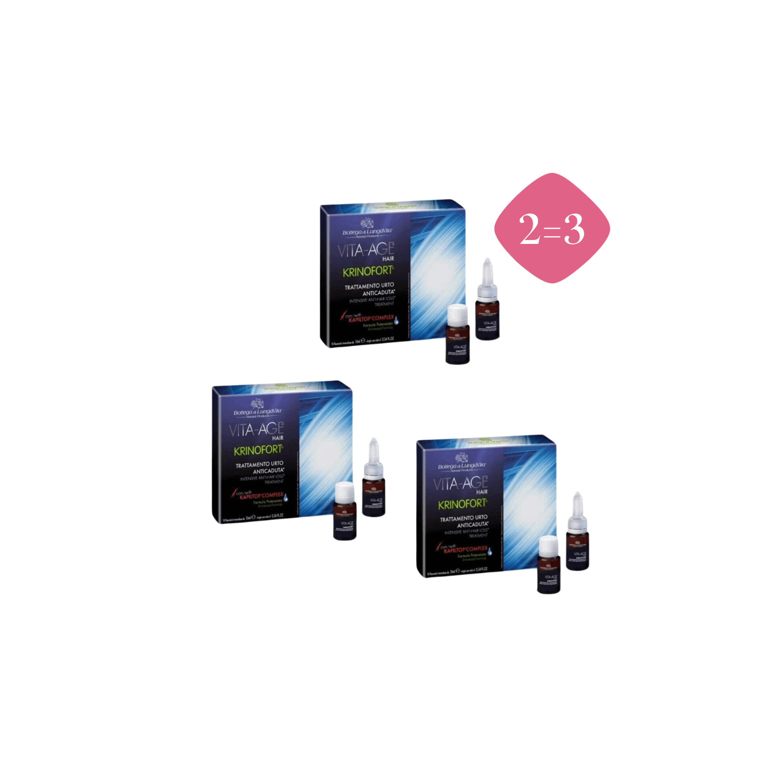 Komplekt! 3x Vita-Age Krinofort juustekasvu kiirendav ja väljalangemist vähendav seerum