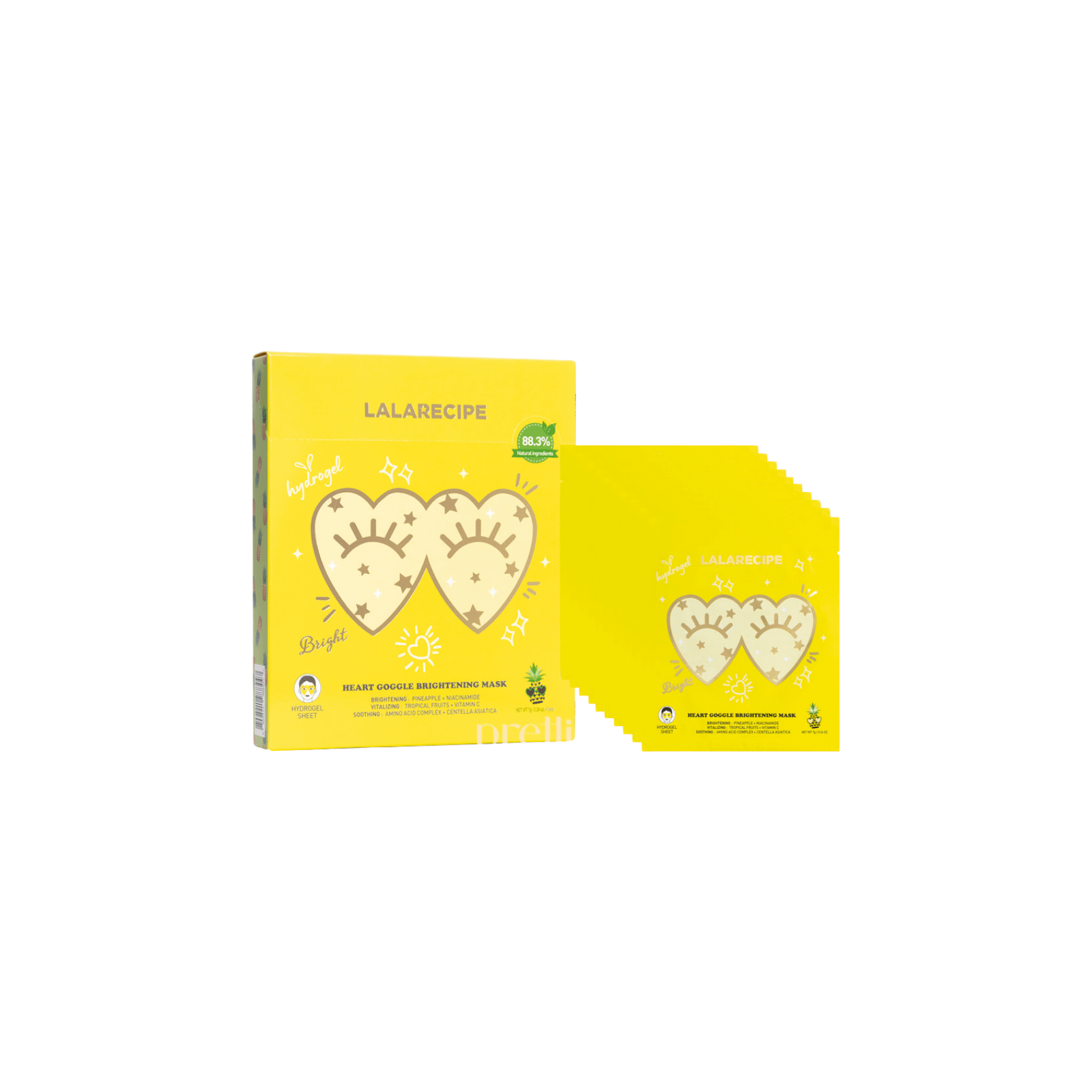 Lalarecipe Heart Goggle Brightening Mask Box silmamaskide komplekt 10tk