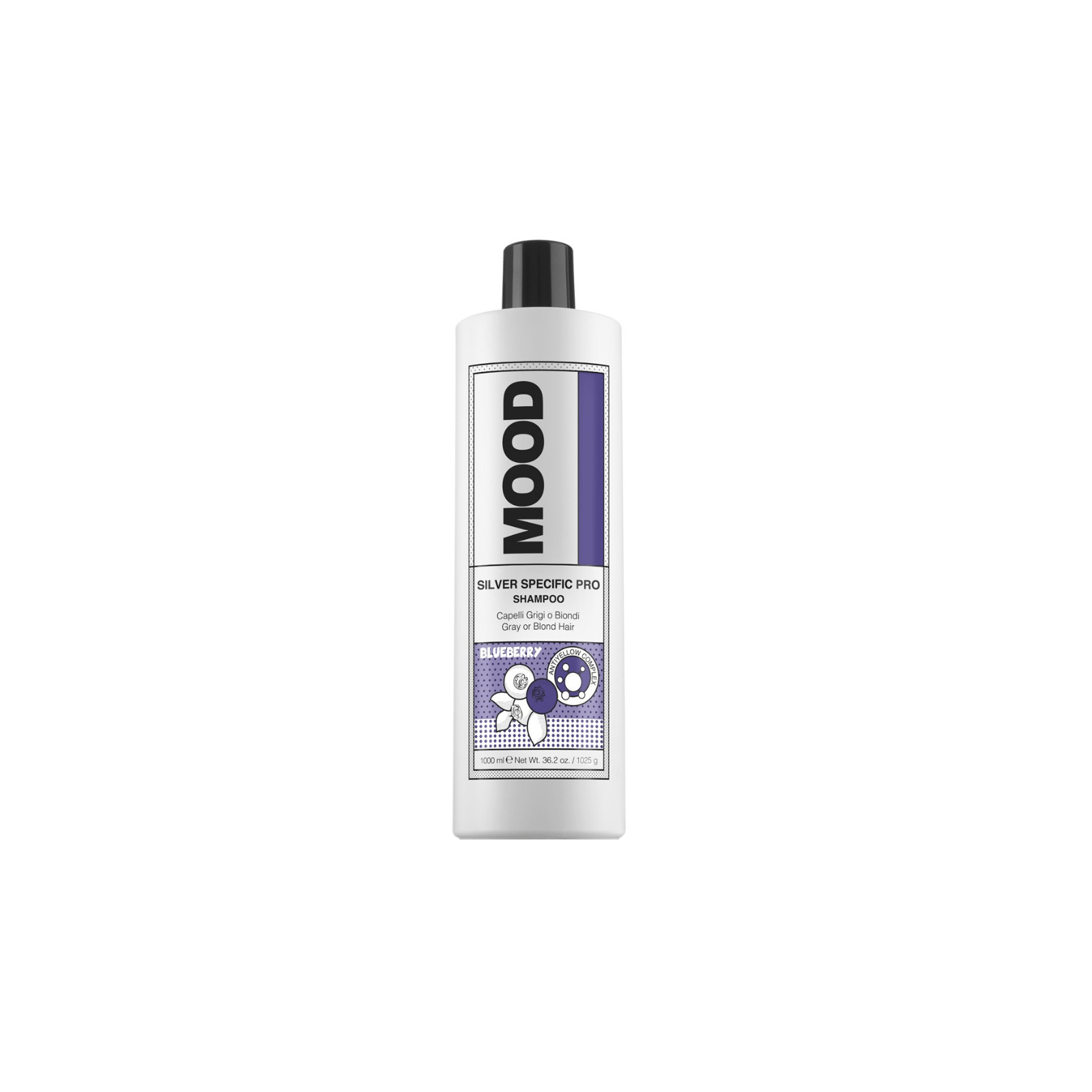 MOOD Silver Specific Pro Shampoo hõbešampoon professionaalseks kasutamiseks 1000ml
