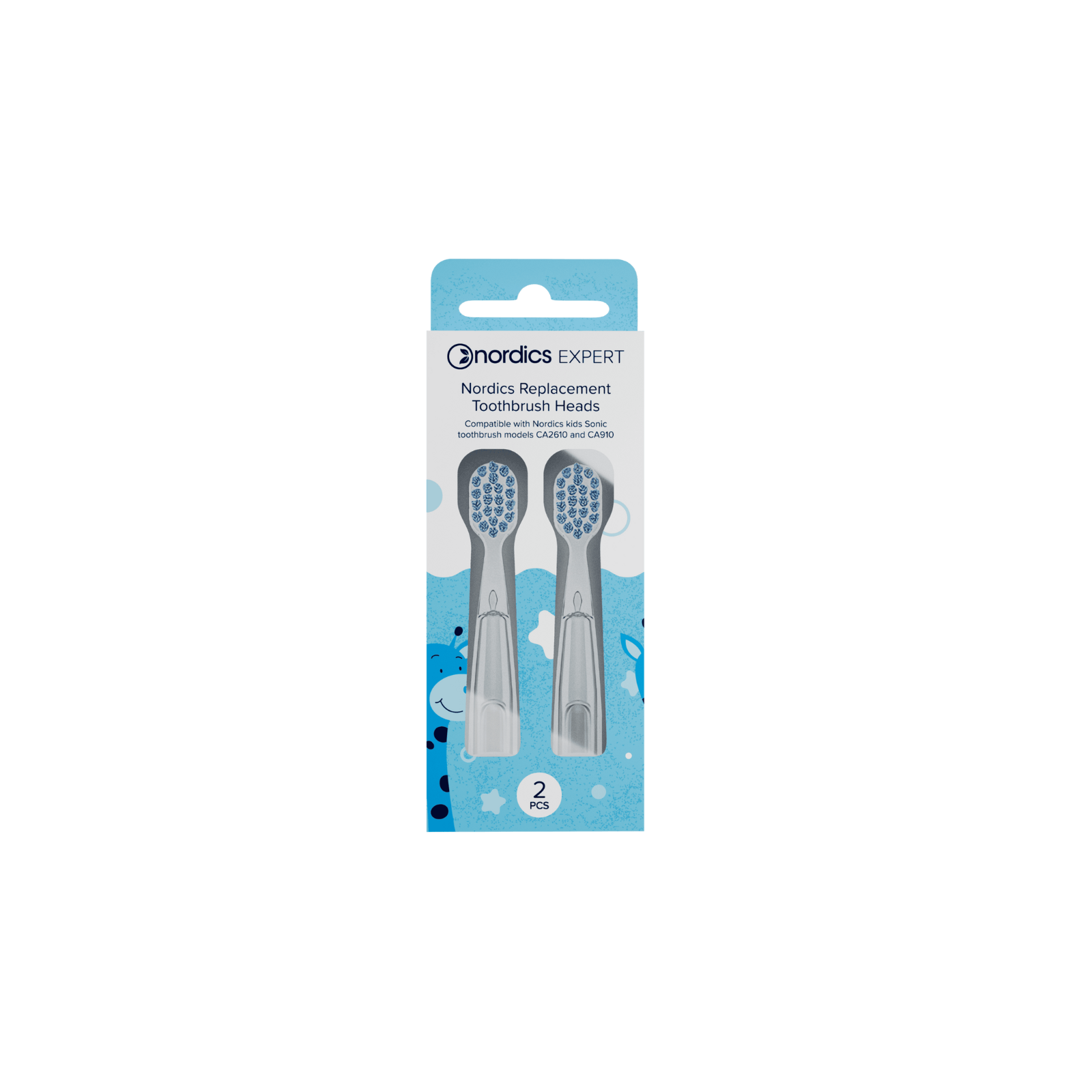 Nordics Kids Sonic Toothbrush Replacement Heads Blue elektrilise hambaharja vahetusotsikud 2tk