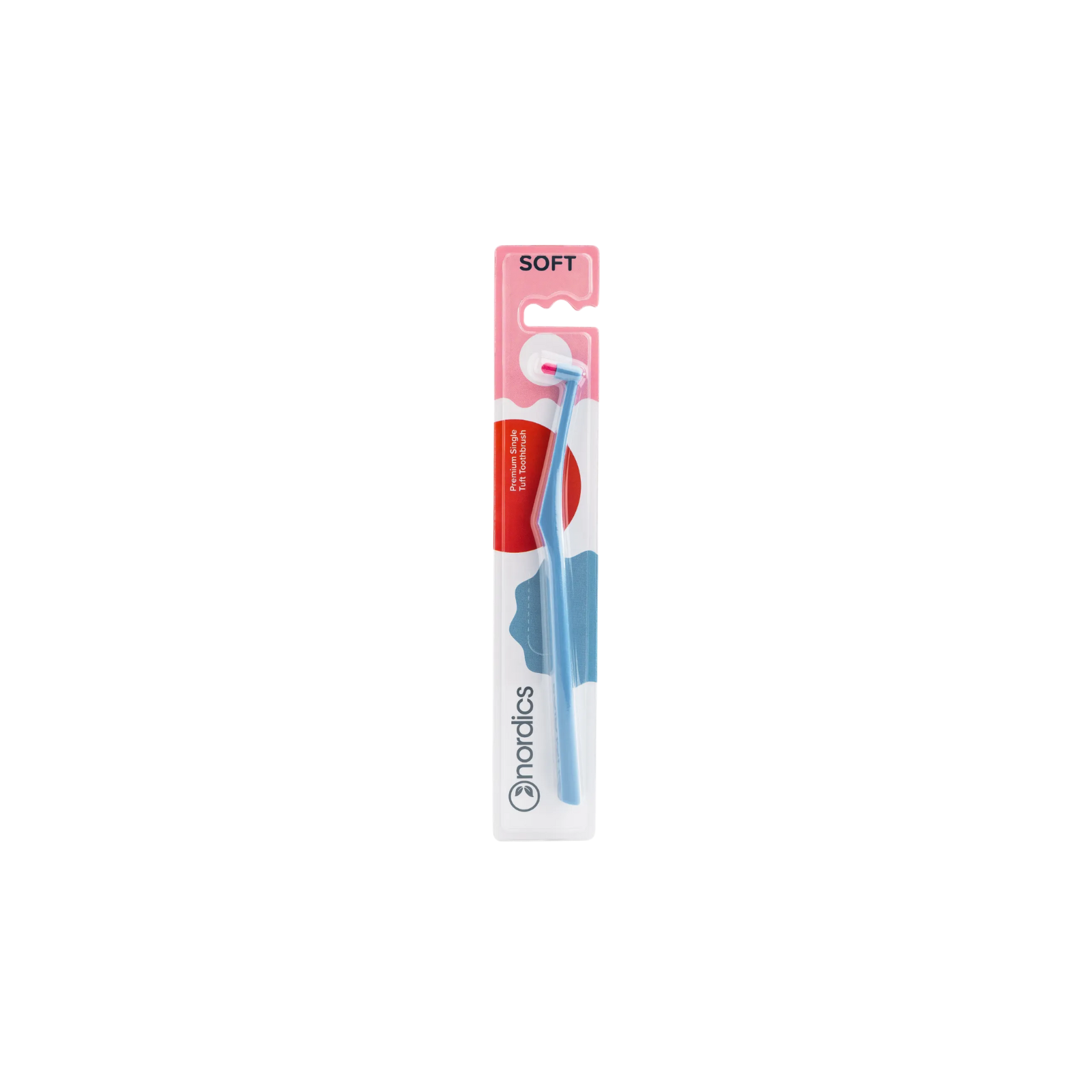 Nordics Single Tuft Toothbrush Blue Soft monohari