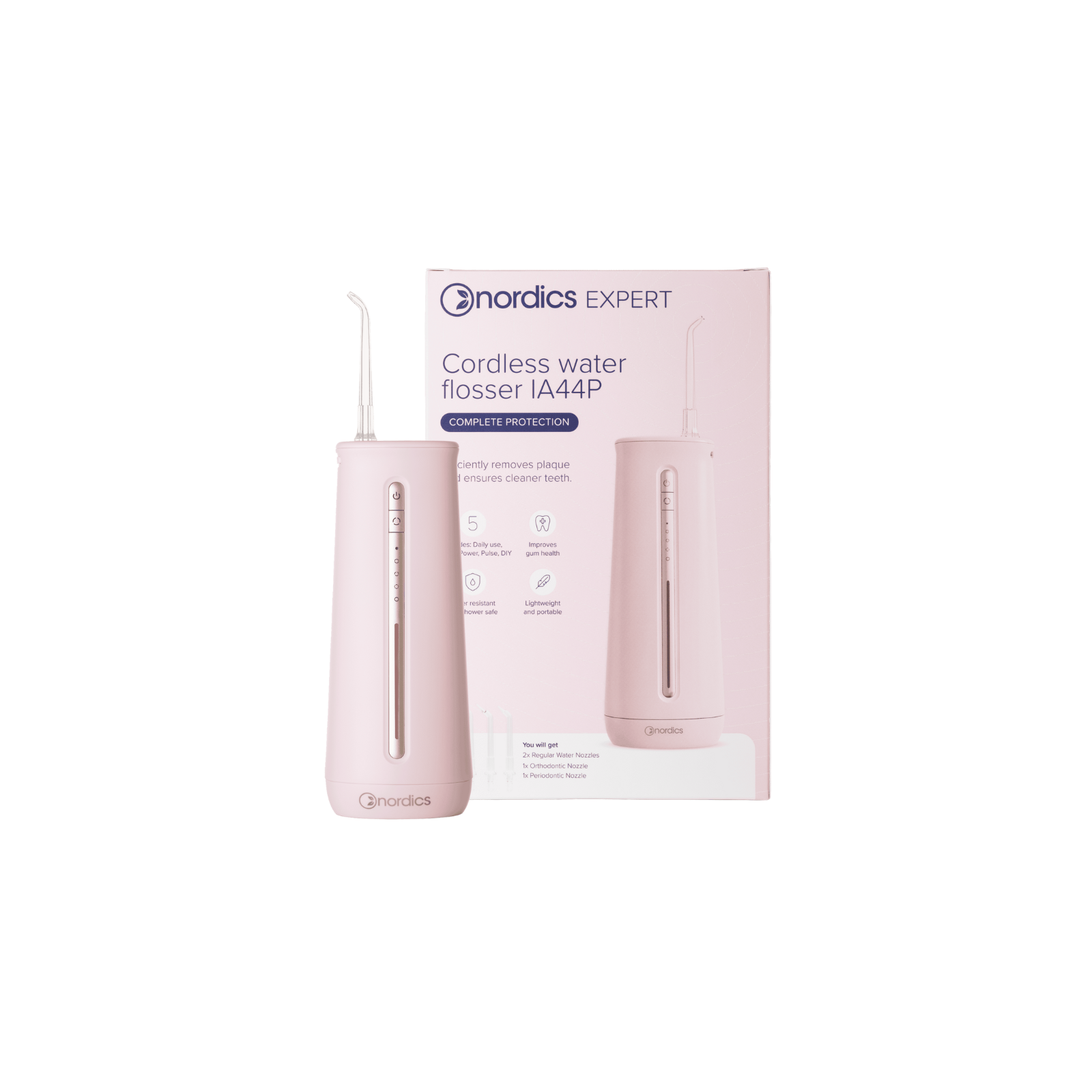 Nordics Water Flosser IA44P Pink juhtmeta hambavahede puhastaja