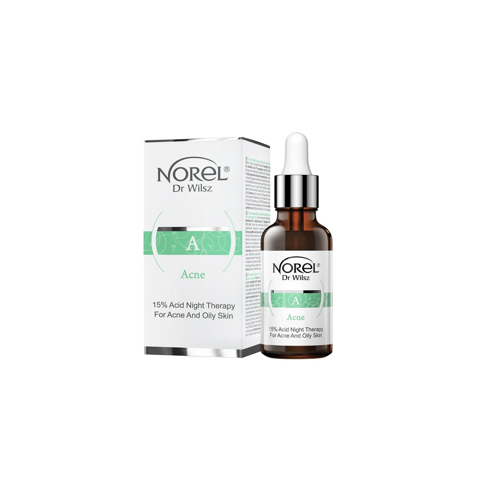 Norel Dr Wilsz Acne 15% Acid Night Therapy seerum aknelisele ja rasusele nahale 30ml