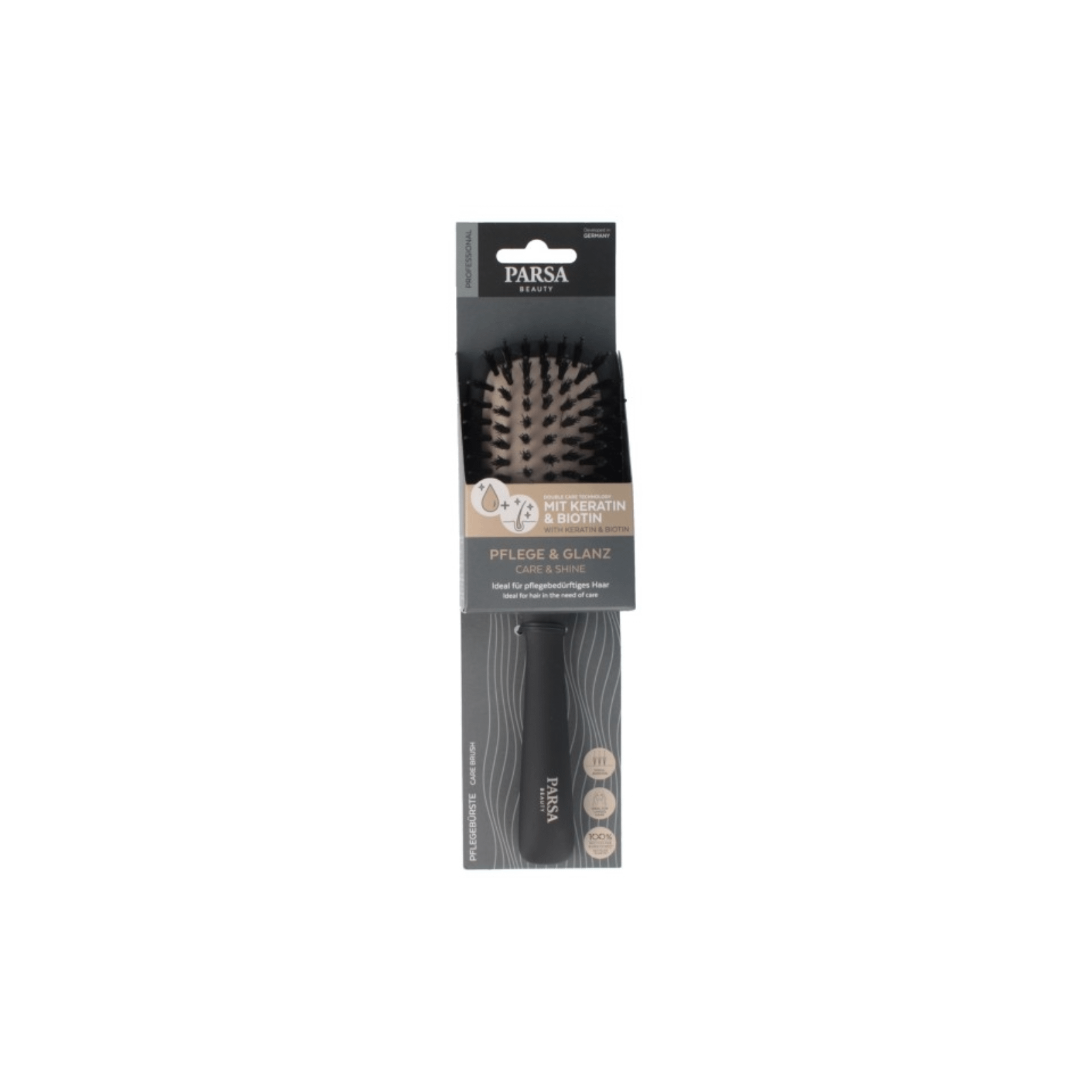 Parsa Beauty Keratin Care & Shine Hair Brush juuksehari keratiiniga
