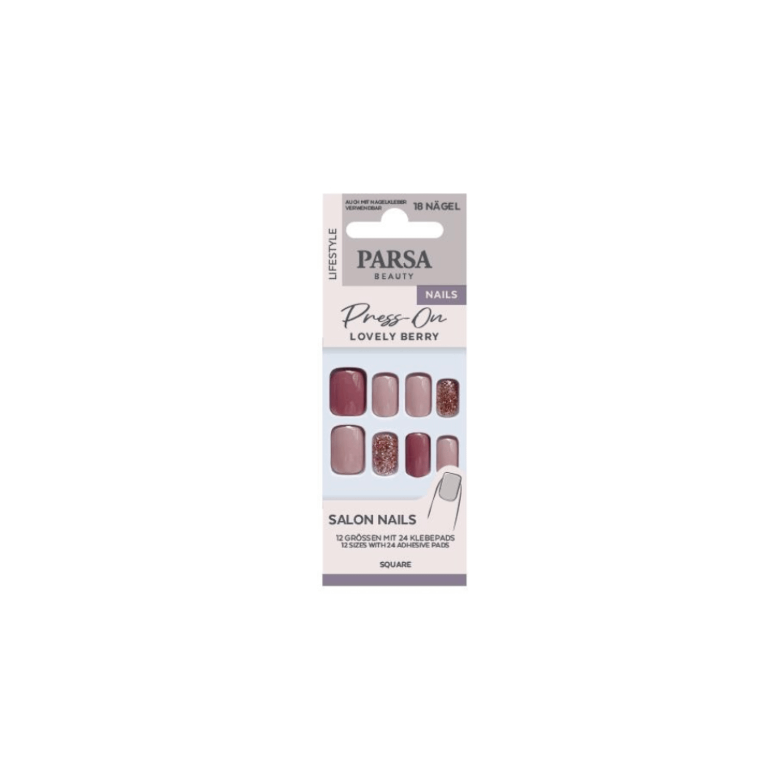 Parsa Beauty Press-On Nails Lovely Berry kunstküüned