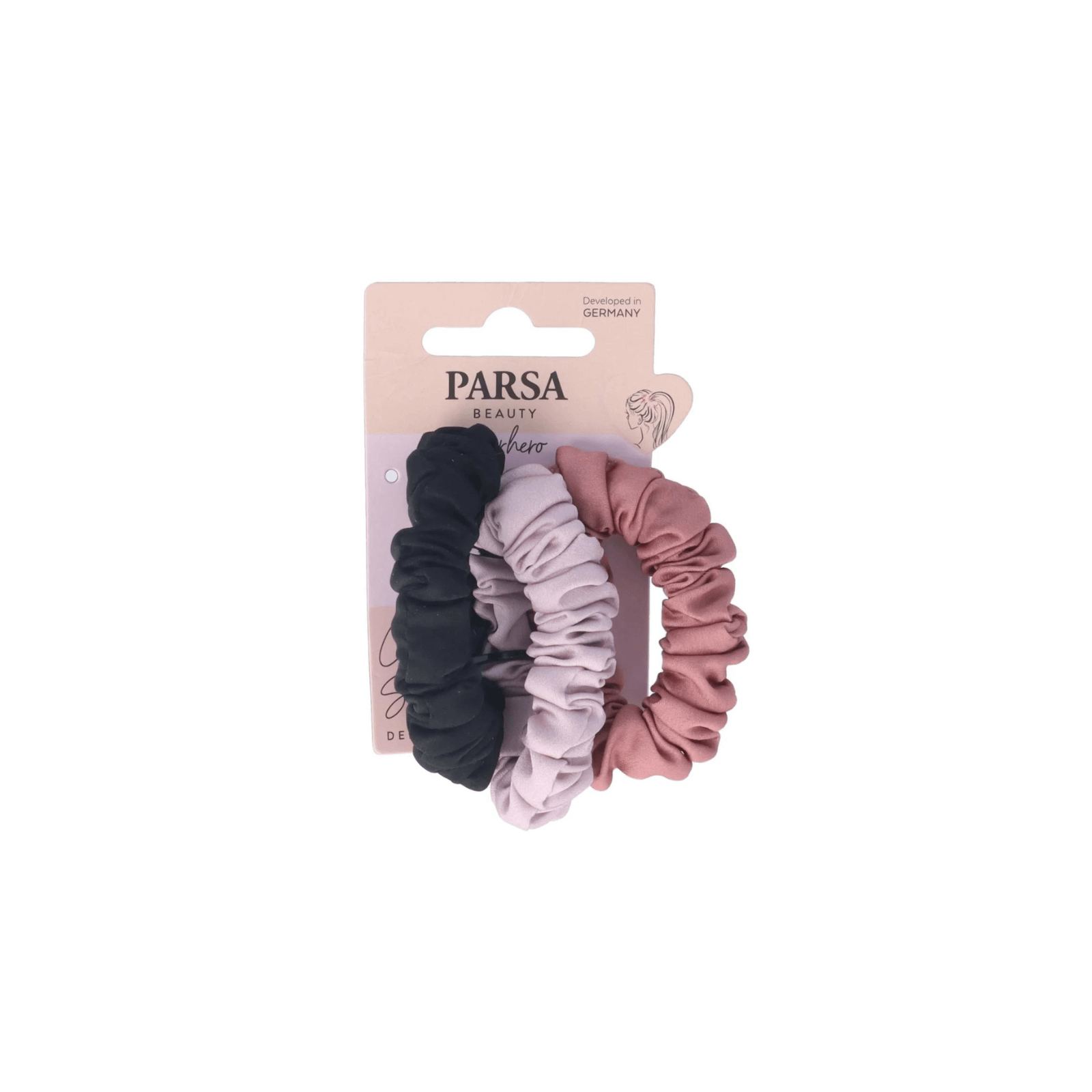 Parsa Beauty Scrunchie Multicolored Satin juuksekummid 3tk