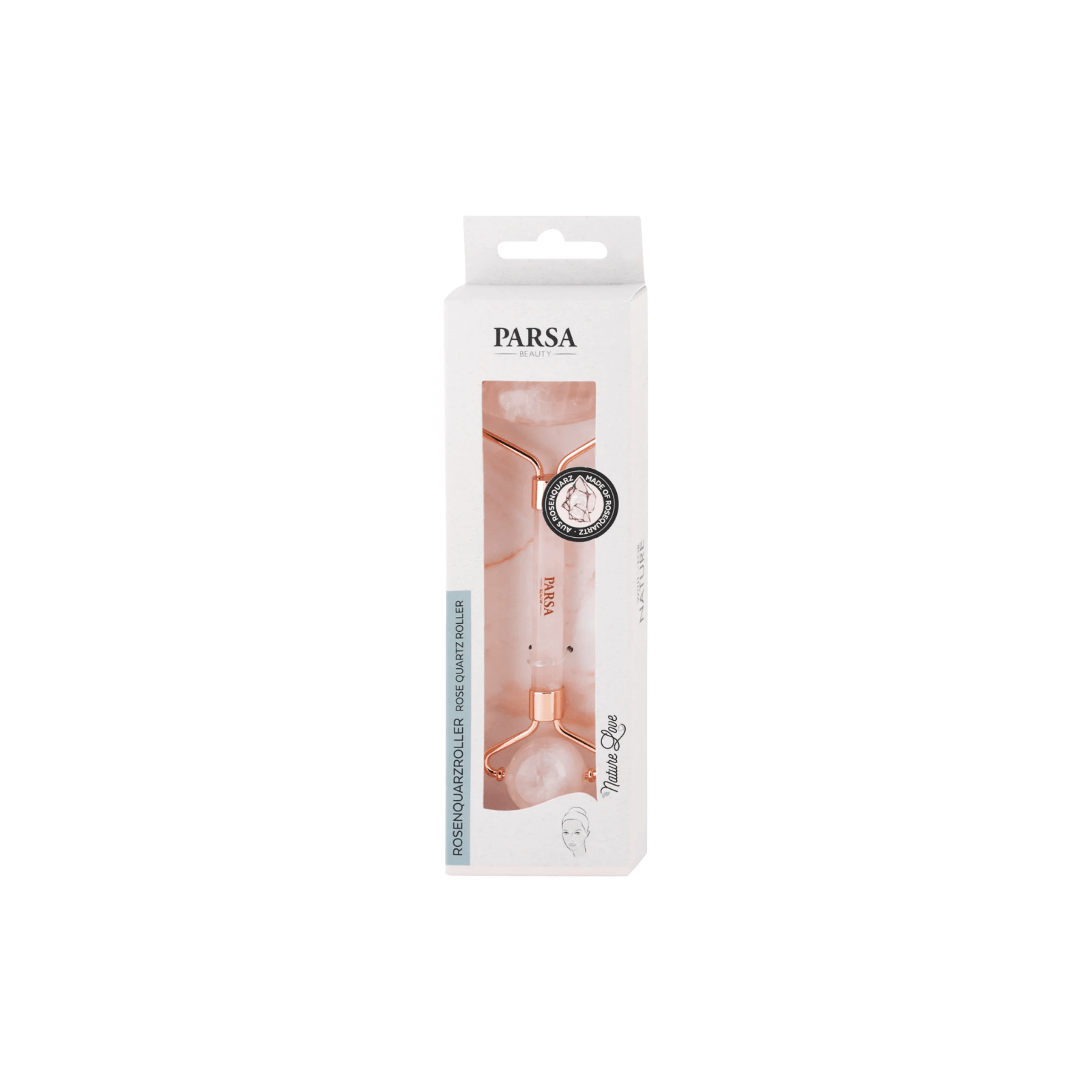 Parsa Beauty Rose Quartz Roller näoruller roosa kvarts