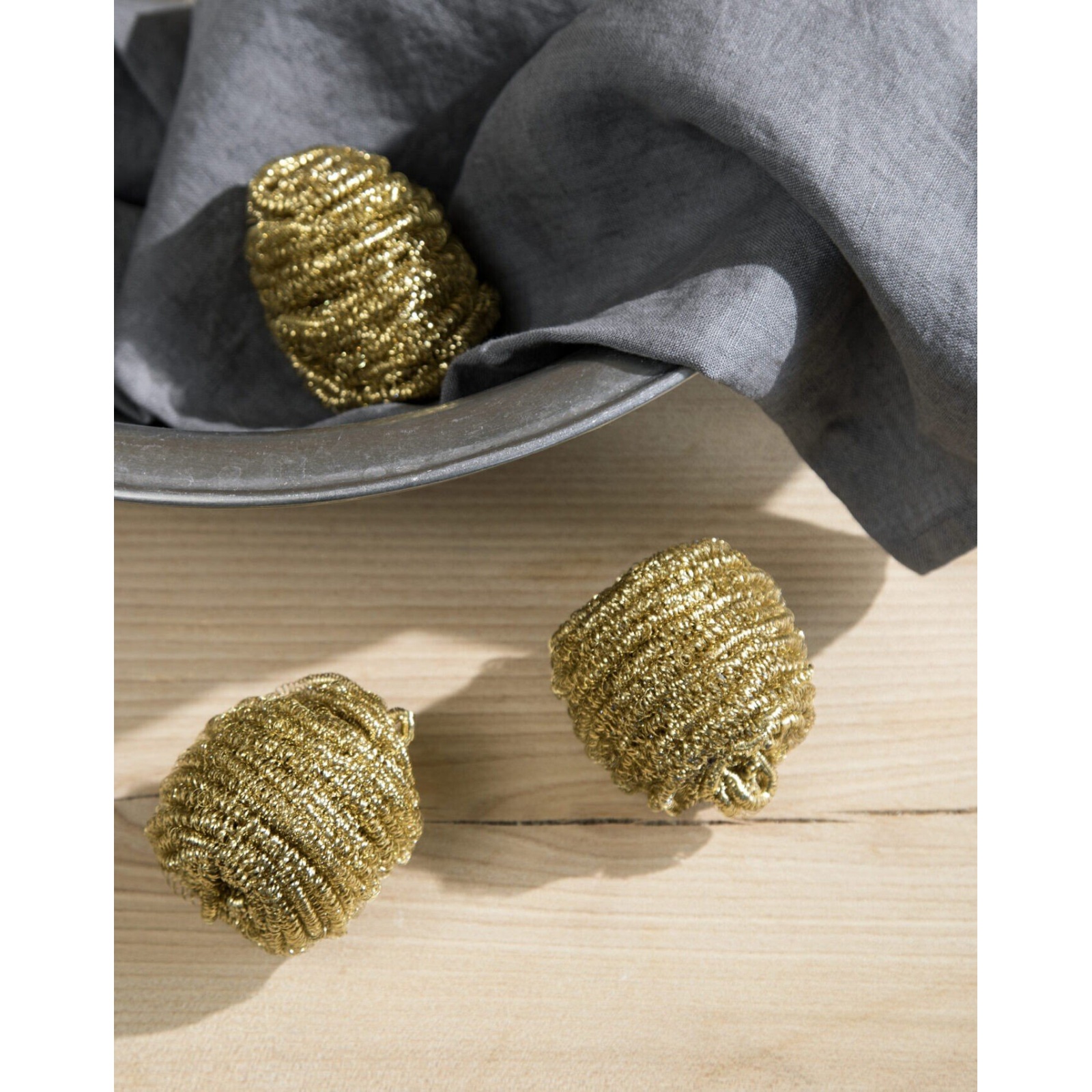 Simple Goods Brass Scrub valgevasekäsnad 3 tk