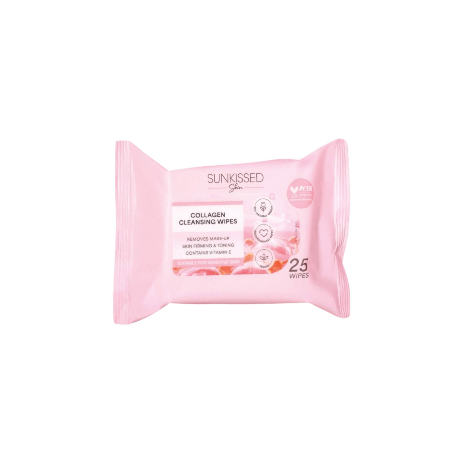 Sunkissed Skin Collagen Cleansing Wipes meigieemaldus salvrätikud 25tk