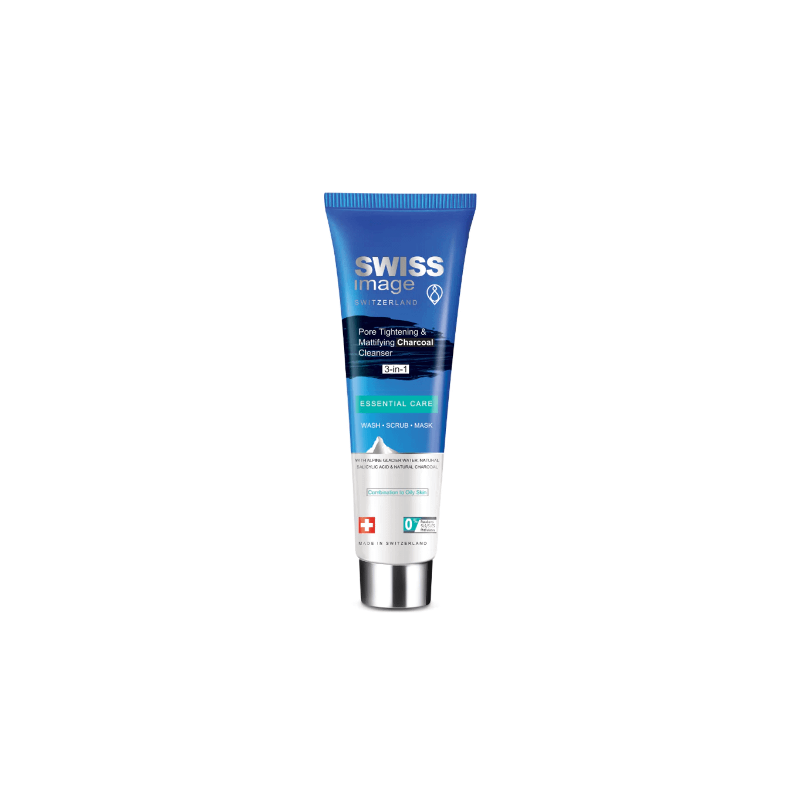 Swiss Image Essential Care Pore Tightening & Mattifying Charcoal Cleanser 3-in-1 100ml
