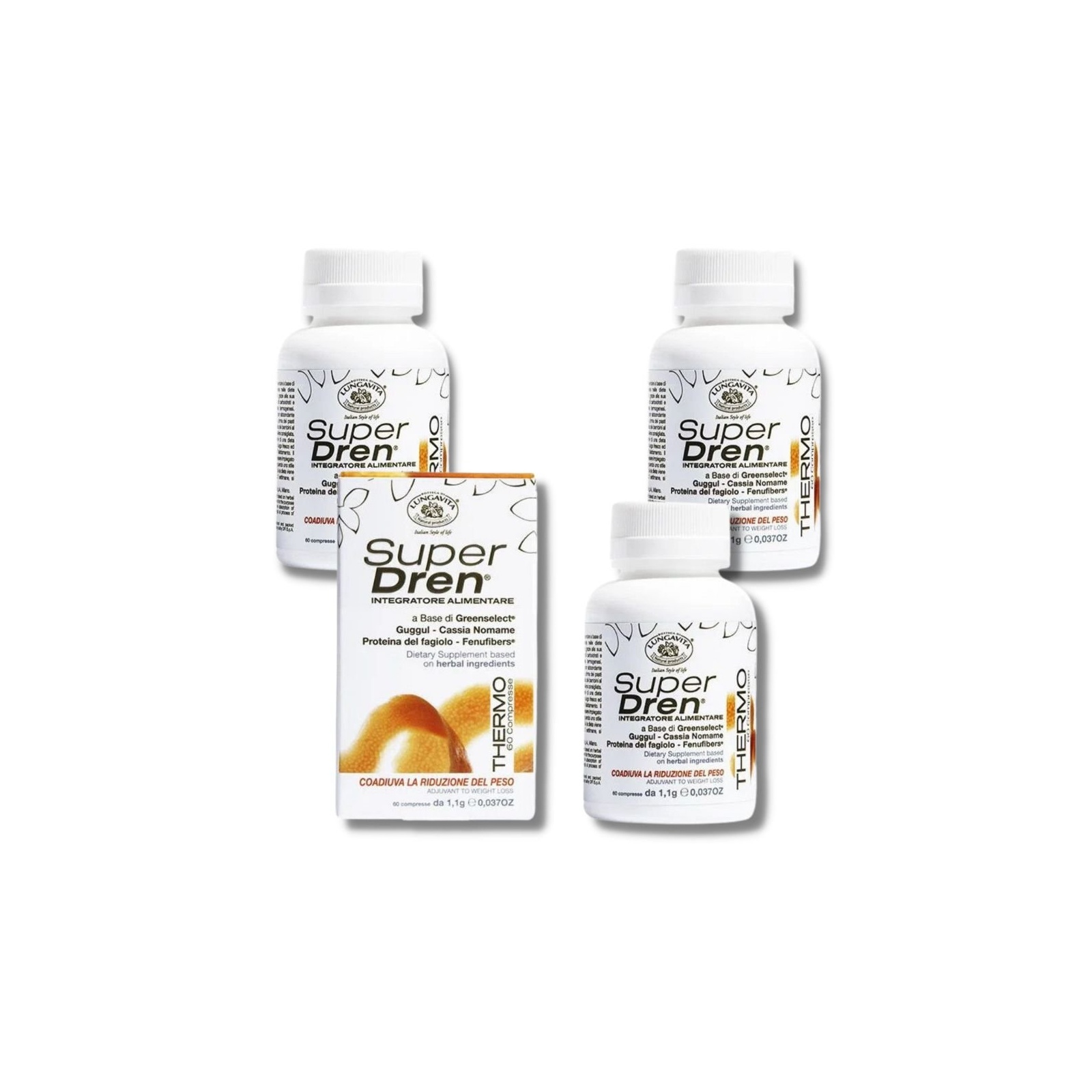 Komplekt! 3x SuperDren Thermo rasvade ladestumist ja imendumist pärssiv toidulisand