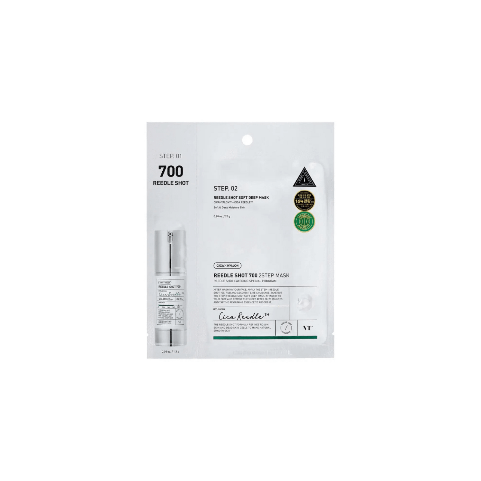 VT Cosmetics Collagen Reedle Shot 700 2-Step Mask kaheastmeline näomask