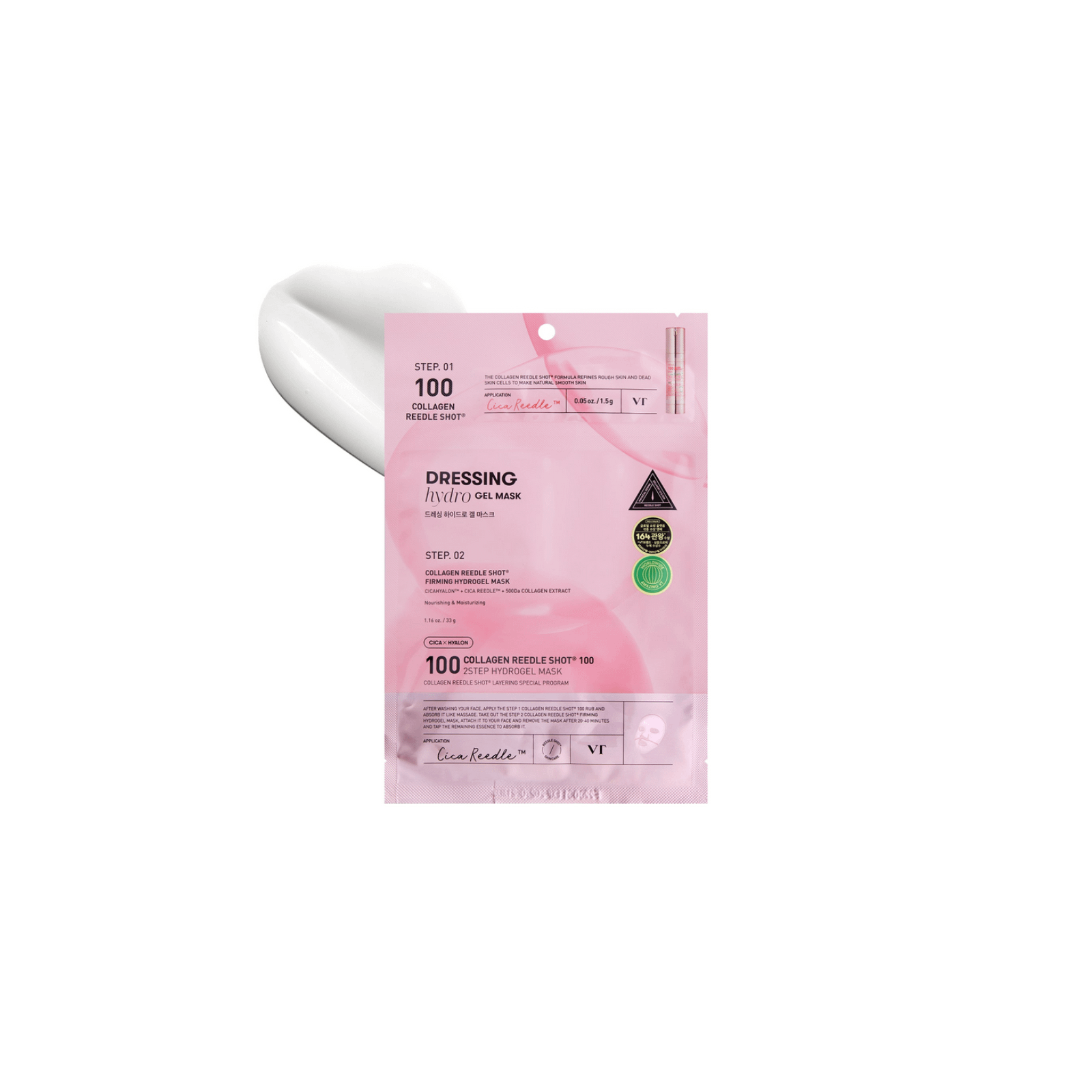 VT Cosmetics Collagen Reedle Shot 100 2-Step Mask kaheastmeline näomask kollageeniga