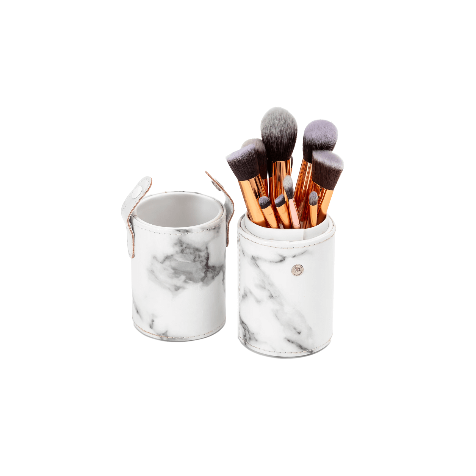 Zoë Ayla Makeup Brush Cylinder Case 10-osaline meigipintslite komplekt vutlariga