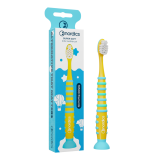 Nordics väga pehmete harjastega hambahari lastele Yellow Rocket (4+ eluaastast)